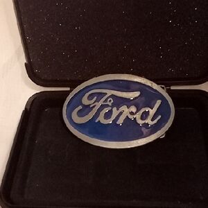 Ford Emblem Blue and Silver Buckle